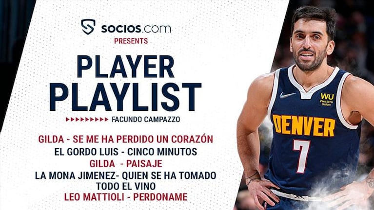 Entre el cuarteto y la cumbia, la playlist que llevó Facu Campazzo a la NBA