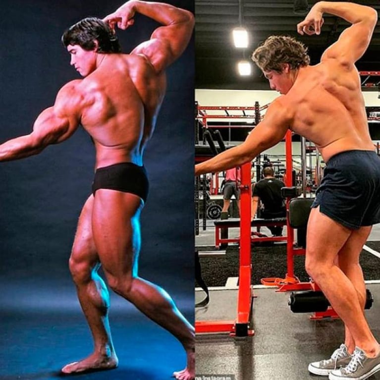 Es igual: el hijo de Arnold Schwarzenegger imitó la famosa pose de su padre
