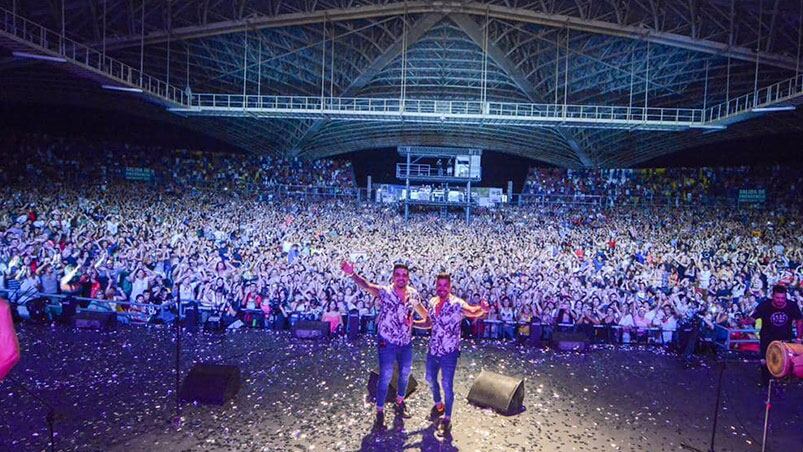 Esa noche, lleno total en el Anfiteatro. Foto: Juan Luna/Facebook Oficial Dale Q'Va.