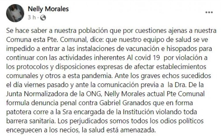 Escándalo en Los Aromos: suspendieron vacunación y asistencia contra el Covid-19