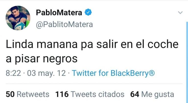 Escándalo por Pablo Matera, capitán de Los Pumas: sus tuits racistas y xenófobos