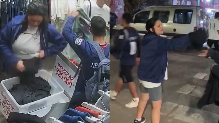 Escracharon a mecheros y recuperaron la ropa robada.