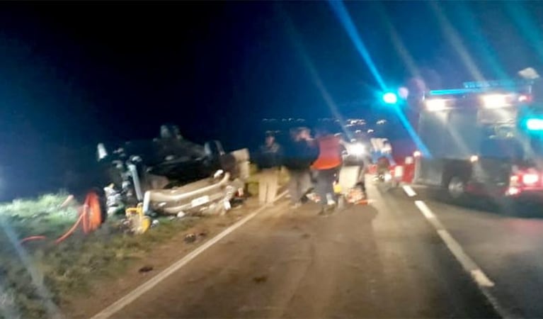 Espectacular choque dejó heridos en Achiras