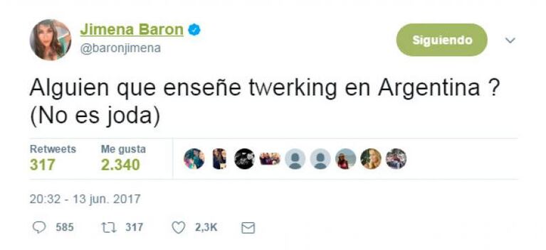 ¡Está desatada! El sensual y furioso twerking de Jimena Barón