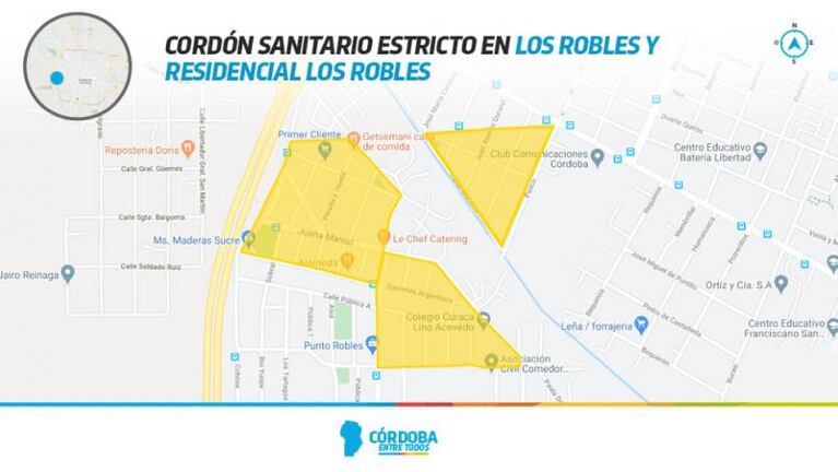 Establecen más cordones sanitarios: uno por uno, los bloqueos en capital y el interior