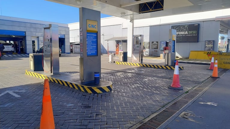 Estación de GNC vacía en Córdoba (Foto: Pablo Olivarez)