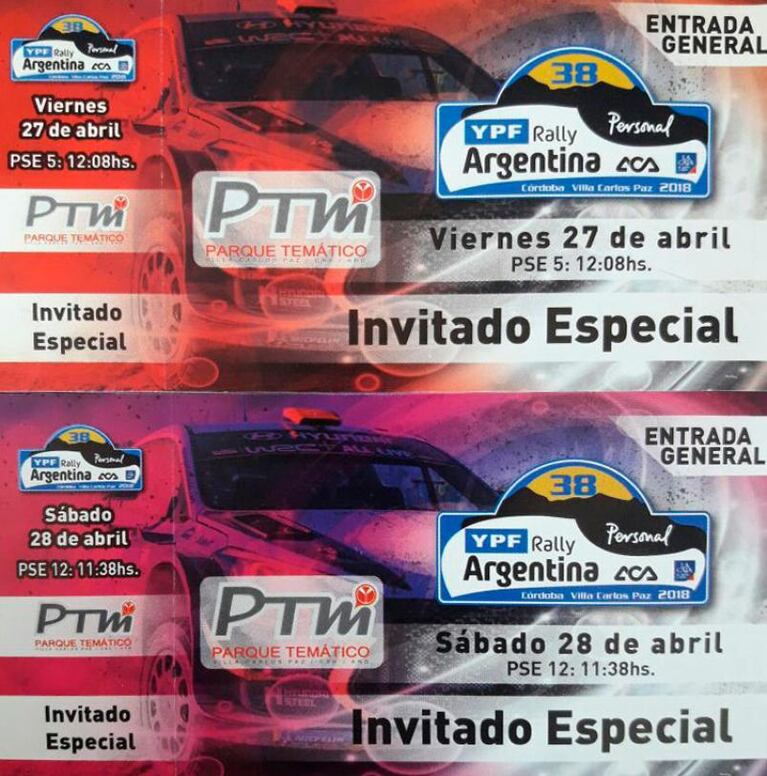 Están los ganadores de entradas para el Rally