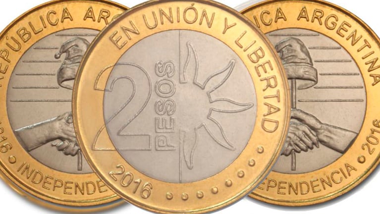 Este es el diseño de la nueva moneda de dos pesos.
