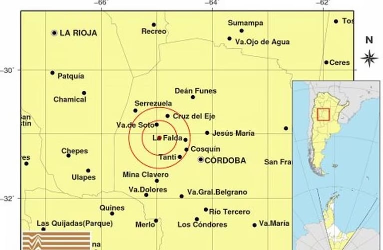 Este sábado se registro un temblor en Córdoba.