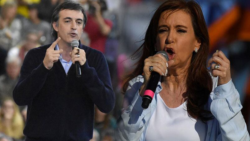 Esteban Bullrich y Cristina Kirchner, candidatos a senadores en Buenos Aires.