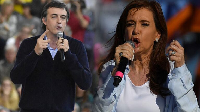 Esteban Bullrich y Cristina Kirchner, candidatos a senadores en Buenos Aires.