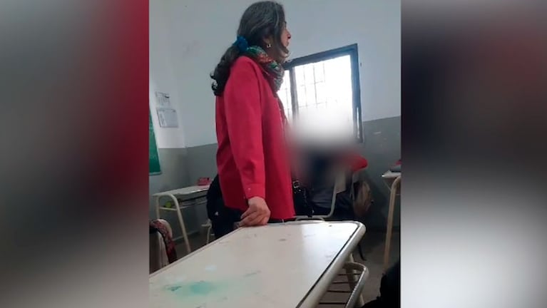 Estudiantes grabaron a la profesora que insultó a Milei.