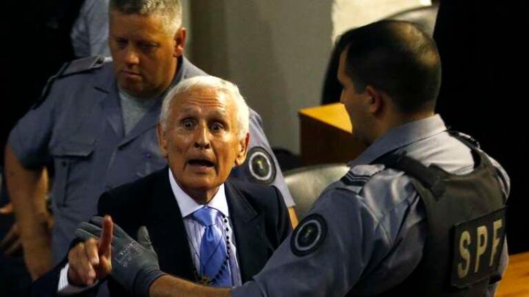 Etchecolatz, durante uno de los últimos juicios en su contra.