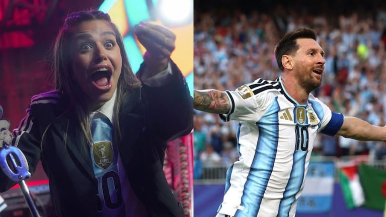 Euge Quevedo en modo mundial rendida a los pies de Messi.