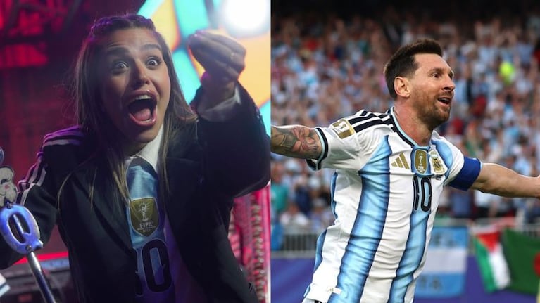 Euge Quevedo en modo mundial rendida a los pies de Messi.