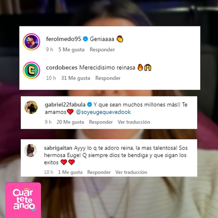 Euge Quevedo llegó al millón de seguidores en Instagram: su agradecimiento y una ola mensajes