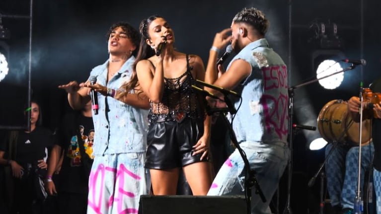 Euge Quevedo y Roze en el Movistar Arena con la versión cuartetera de 'Para repetir'.