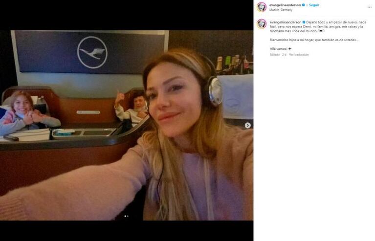 Evangelina Anderson mostró el regreso a la Argentina con sus hijos: "Empezar de nuevo"