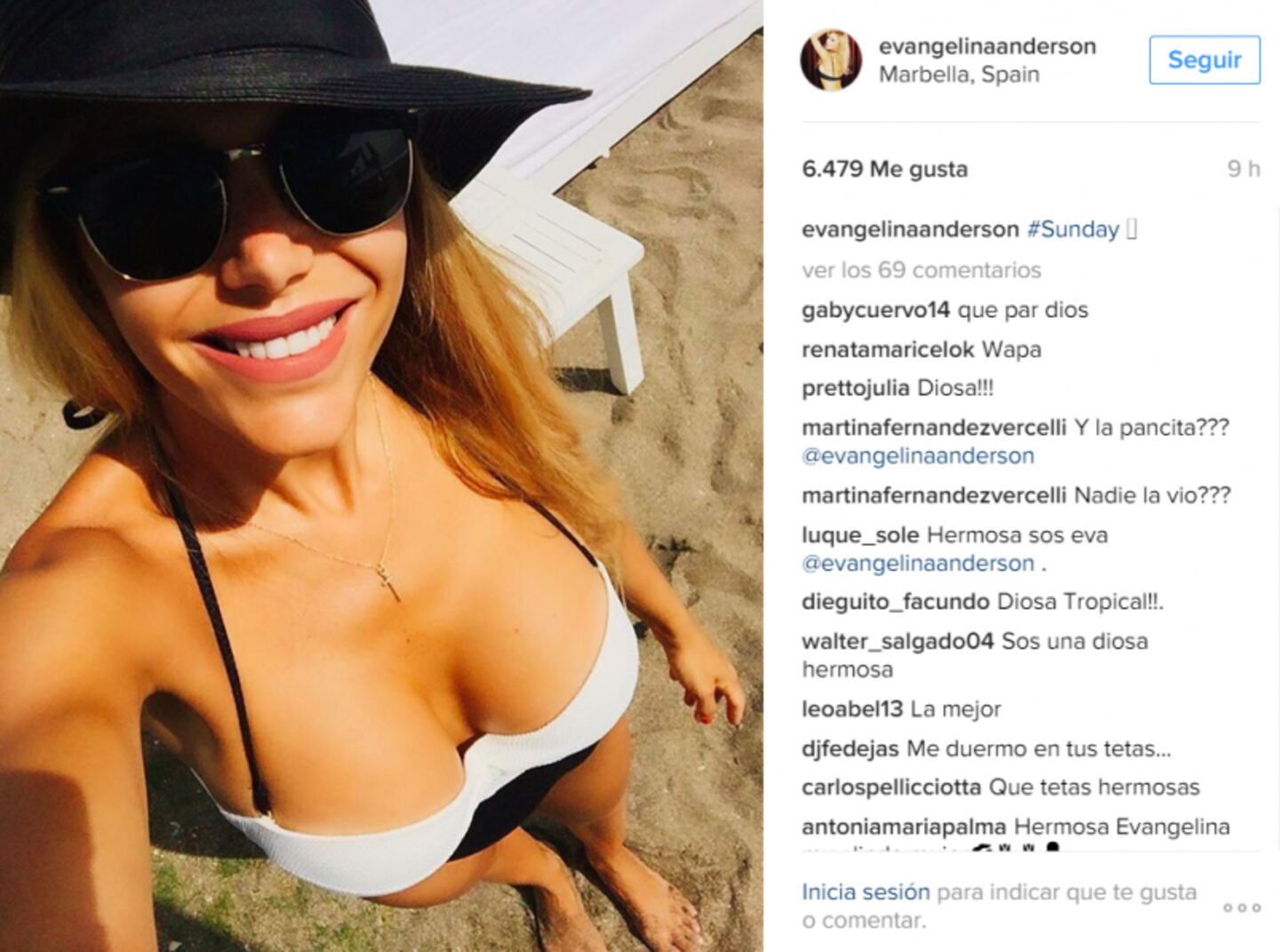 Evangelina Anderson volvió a ratonear en las redes sociales | ElDoce