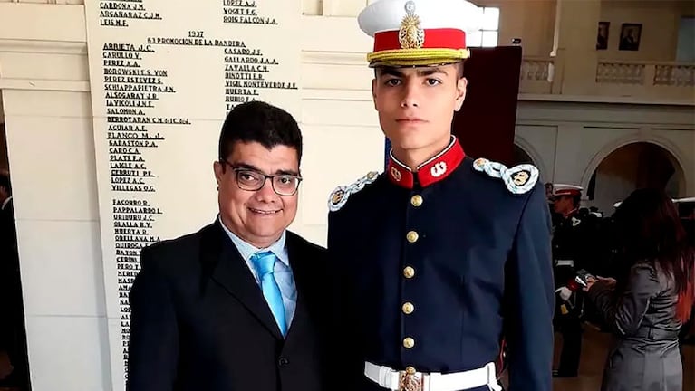 Ezequiel Chirino junto a su hijo Matías.