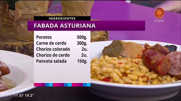 Fabada asturiana y borrachines