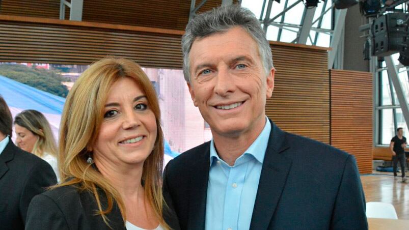 Fabiana Dal Prá junto al presidente Mauricio Macri. 