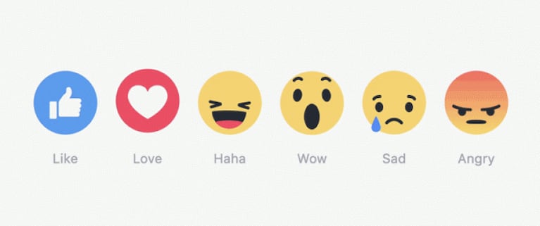 Facebook ya sumó los seis botones que acompañan a "Me gusta"