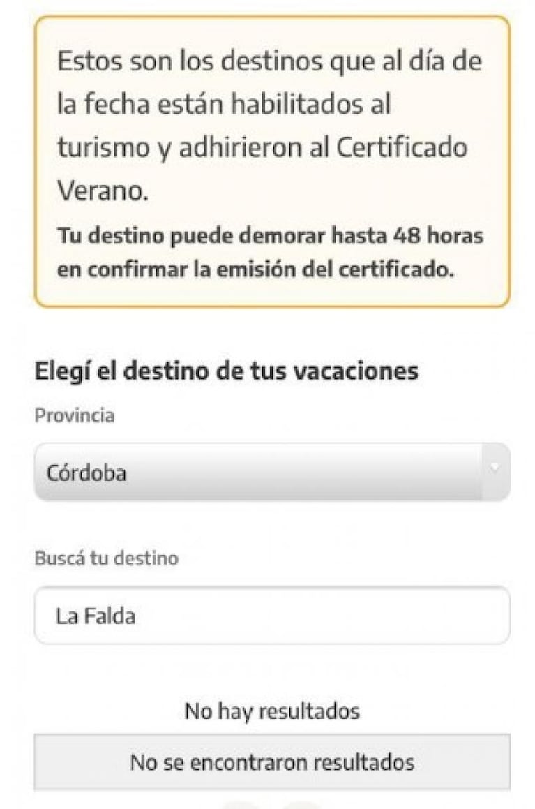 Fallas en la App Cuidar para el turismo: qué dice la Caminera