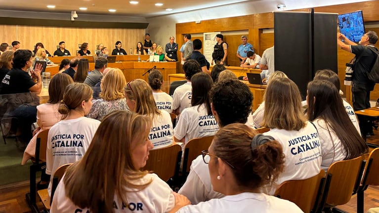 Familiares y amigas de Catalina durante el juicio a Soto.