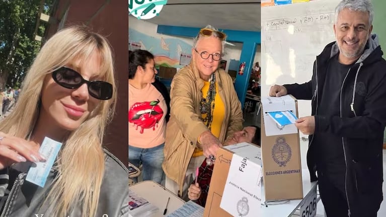 Famosos del espectáculo emitieron su voto y lo mostraron en sus redes.