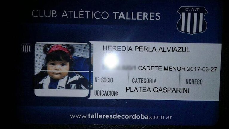 Fanatismo sin límite: el nombre que eligió un hincha de Talleres para su hija