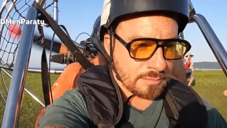Fede Bal minutos antes del accidente en Brasil.