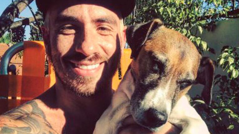 Fede Bal y su perro, puro amor.