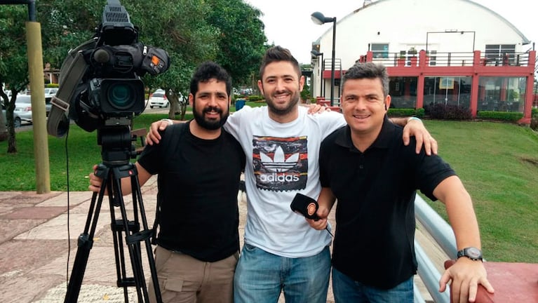 Fede Ollier, Lucas Buoncristiani y Manuel Sánchez, el equipo de El Doce en Formosa. Foto: Lucio Casalla.