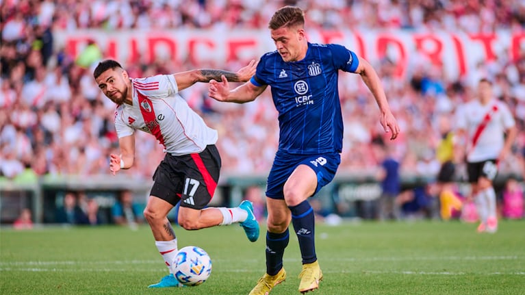 Federico Girotti, autor del gol de la victoria de Talleres ante River.