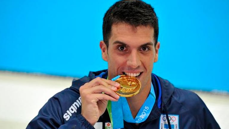 Federico Grabich celebró el oro en los Panamericanos.