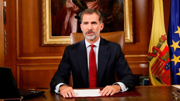 Felipe VI habló en medio de un clima de tensión y huelga general.