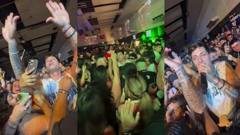 Fer Olmedo se bajó del escenario y armó la pista en la Sala del Rey.