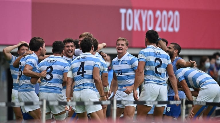 Festejo argentino: Los Pumas 7s se traen la medalla de Bronce.