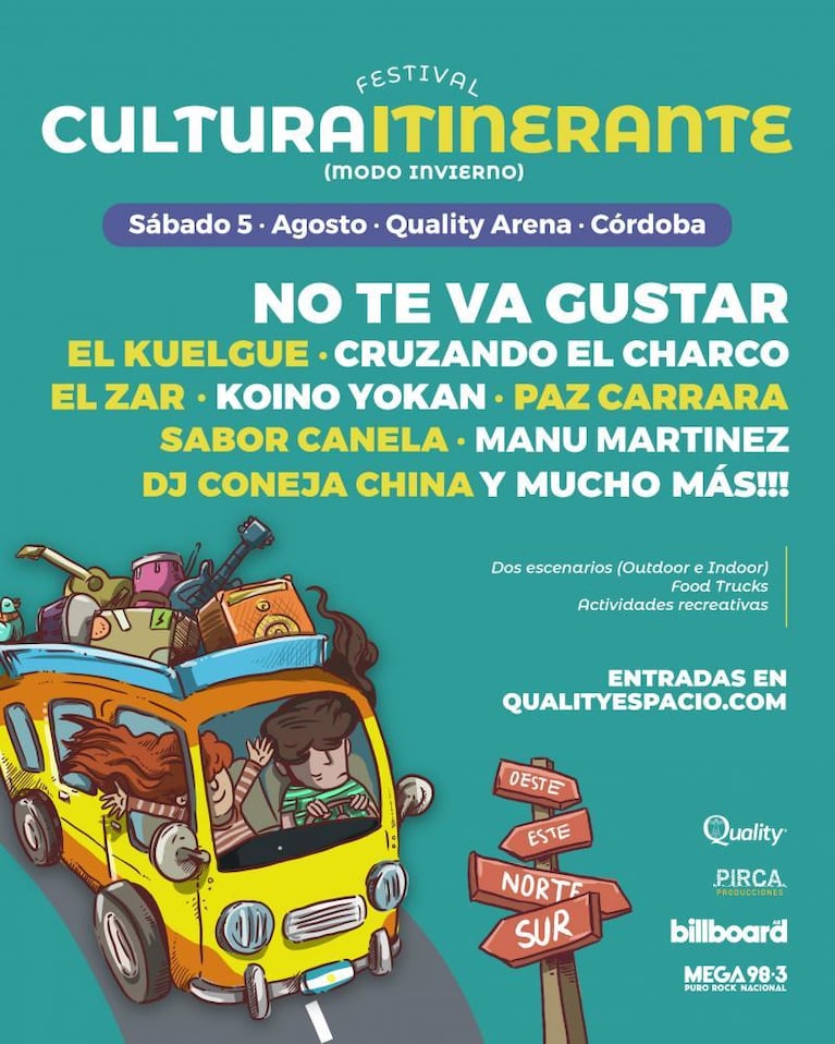 Festival Cultura Itinerante: horario, line up y escenarios