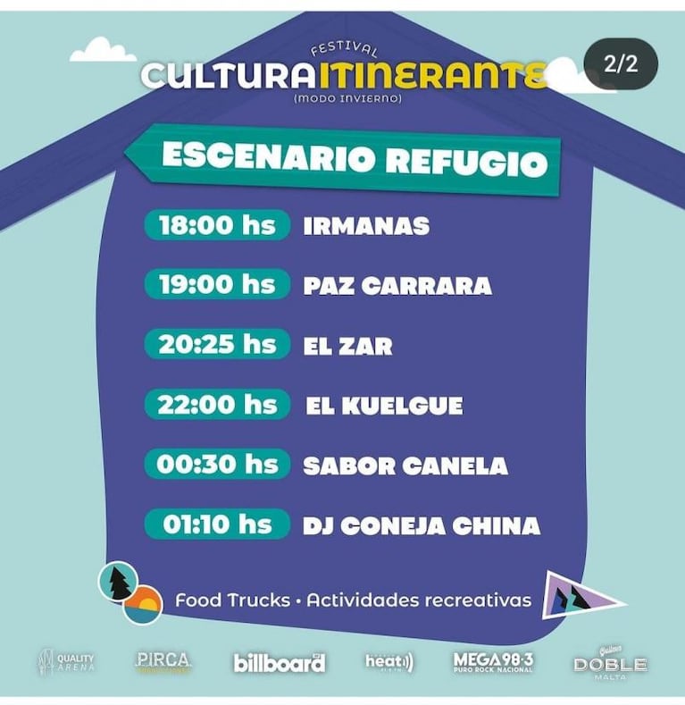 Festival Cultura Itinerante: horario, line up y escenarios