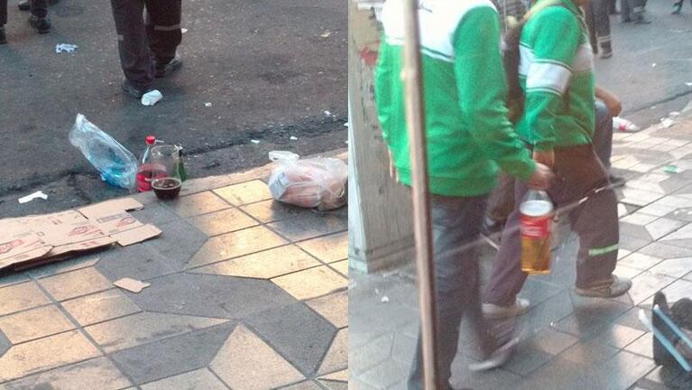 Fiesta en medio del paro: asado y alcohol frente a la UTA