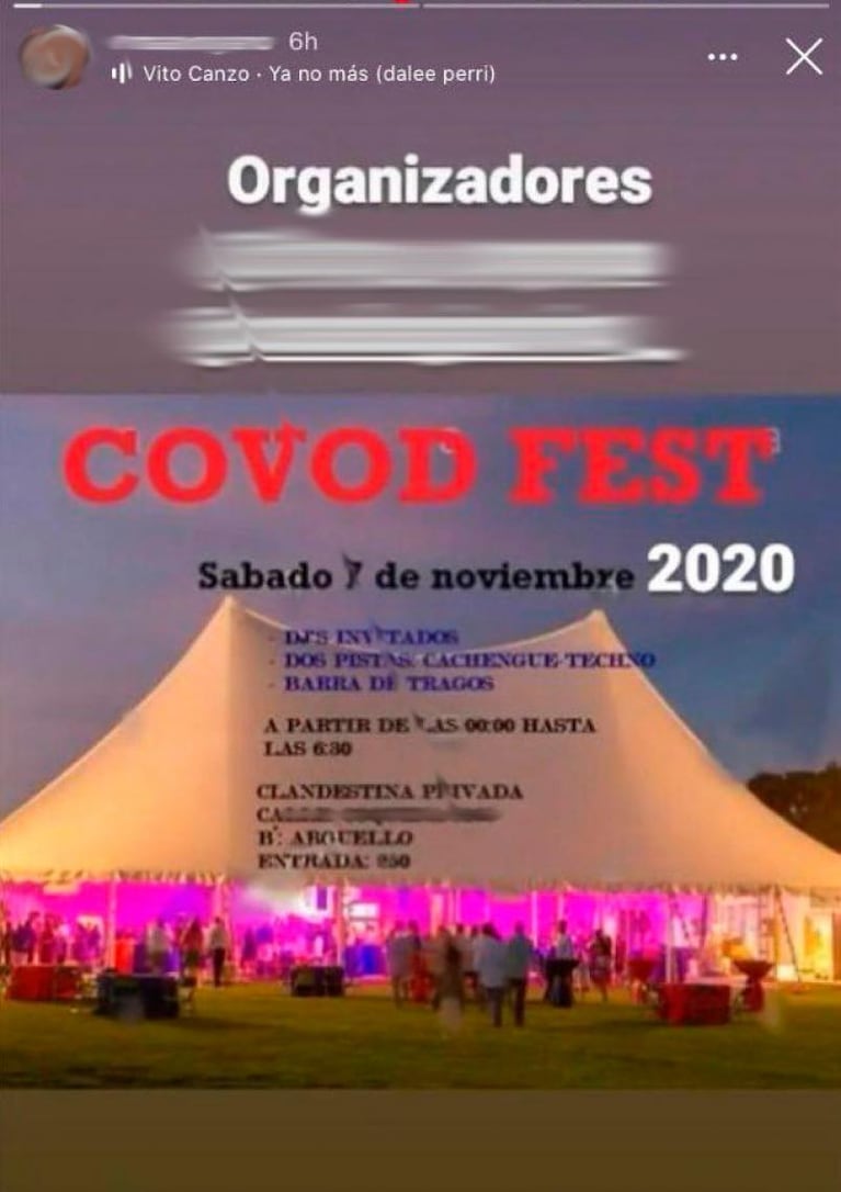 Fiestas clandestinas en Córdoba: la indignante respuesta de uno de los "organizadores"