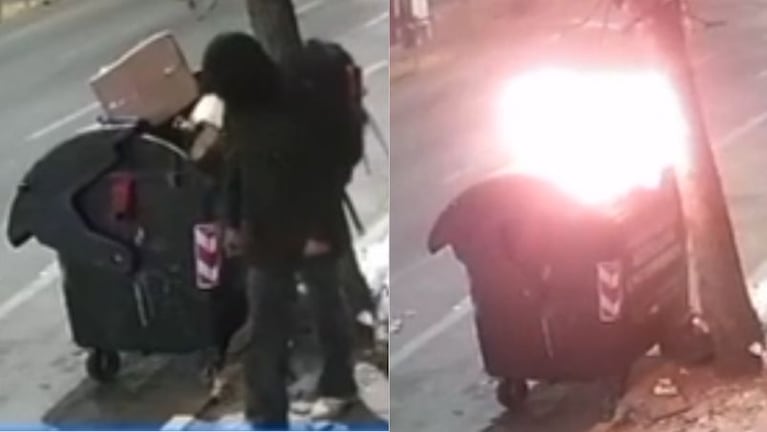 Filmaron un pirómano suelto cerca de la Cañada.