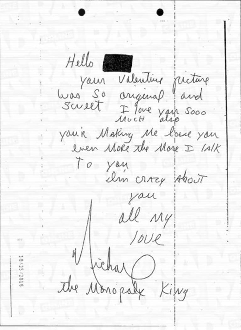 Filtran perversas cartas de amor de Michael Jackson a una menor