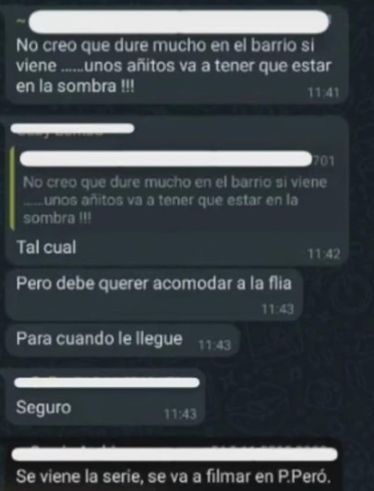 Filtraron el chat de los vecinos del barrio al que se mudaría Lotocki