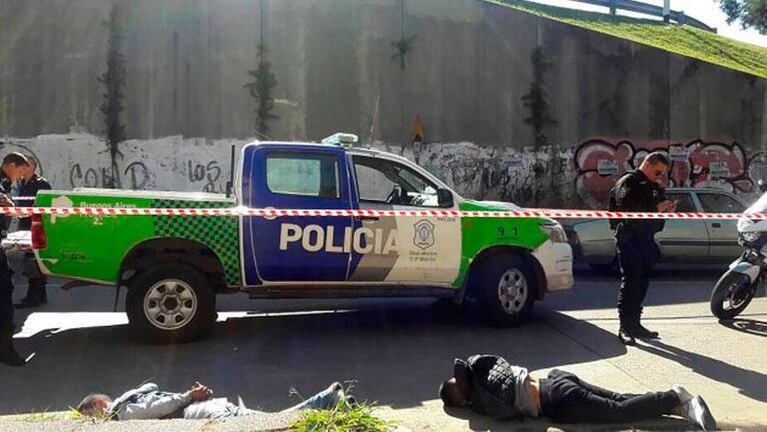 Final dramático para una persecución de motochoros