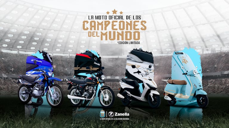 Finalmente podés combinar dos grandes pasiones: el fútbol y las motos! Zanella celebra a nuestra Selección Nacional de la mejor manera posible.