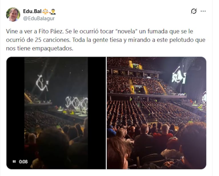 Fito Páez tocó una lista de temas impensada, lo silbaron y desafió: “¡A cantar ahora!”
