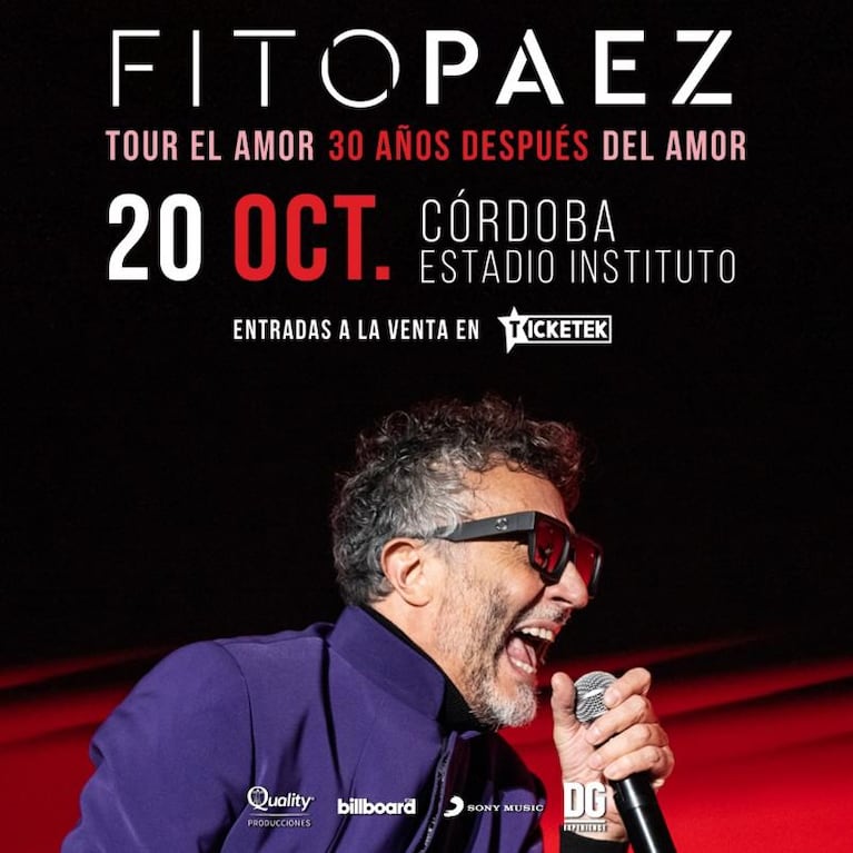 Fito Páez vuelve a Córdoba: fecha, lugar y entradas